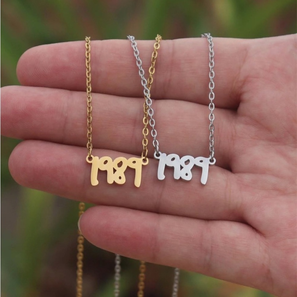 2 for $35 Taylor Swift album 1989 Gold and Silver Necklace